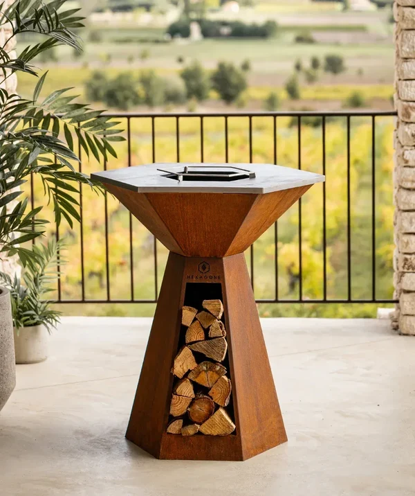 Brasero-Plancha Agape Corten *3 Tailles : 85/105/150